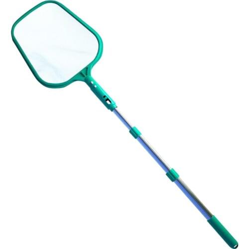 1 Pcs Swimming Pool Skimmer Net Telescopic Pole Ponds Cleaning Debris Leaf Rake Skimmer Net with Adjustable Telescopic Pole