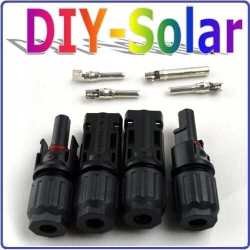 100pairs/lot Waterproof IP67 PV Cable Connector for 2.5mm 4mm2 6mm2, Solar Connector male and female TUV Warranty