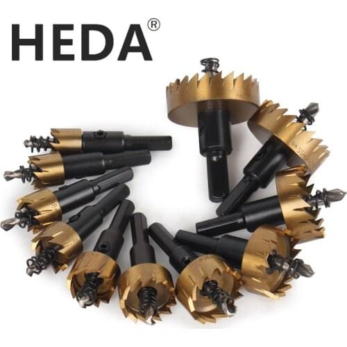 12-100mm HSS Titanium Coated Hole Saw Drill Bit For Stainless Aluminum Alloy Metal With Pilot Drill High Speed Steel Drill Bits