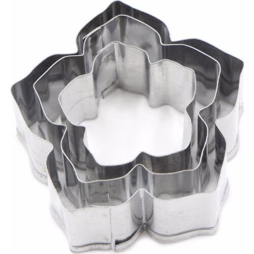 3PCS/SET Petunia Flower Shape Stainless Steel Cookie Cutter Fondant Cake Decorating Tools DIY Essential