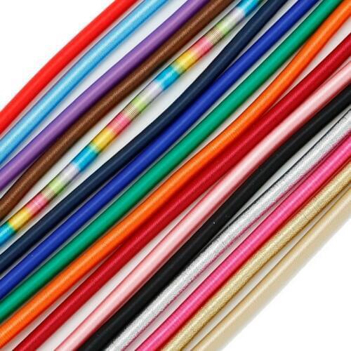 45cm 1pc Soft Rayon Silk Jewelry Cord with Hollow Rubber For Jewelry Making Nceklace Bracelet DIY Findings Craft Accessorie
