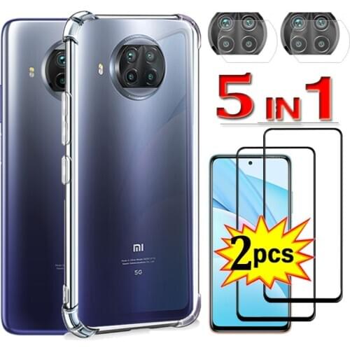 5-in-1 Funda，Case For Xiaomi Mi 10T lite 5G Cases Anti-knock Phone Soft Back Cover Mi10T light Xiomi Mi 10 T lite Silicone Case