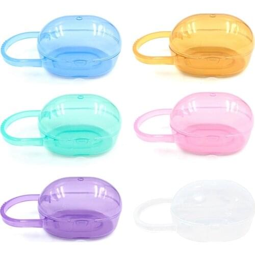 Colors Oval Pacifier Box For Baby Kids Mommy Outdoor Portable Pacifier Storage Box Children Feeding Pacifier Box