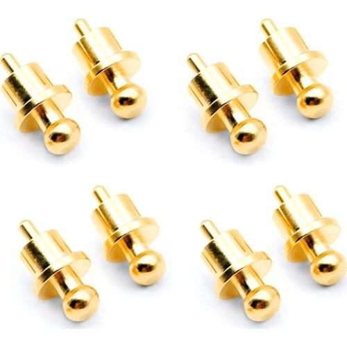 8Pcs Gold Plated RCA Cap Plug Short-Circuit Socket, Phono Connector RCA Shielding Jack Socket Protect Cover Caps
