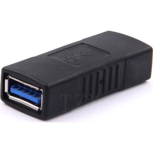 1pcs Hot Sale USB 3.0 A Female to A Female Adapter USB3.0 AF to AF Coupler Connector Extender Converter for laptop PC