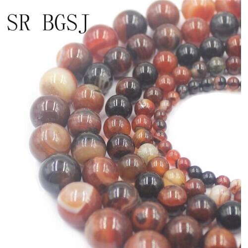 Free Shipping BGSJ 4 6 8 10 12mm Dream Lace Agate Onyx Gemstone Genuine Natural Round Loose Stone DIY Beads Strand 15"