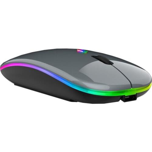 Wireless bluetooth Mouse RechargeableCharging+2.4G+wireless+Lighting Silent Notebook Ultra-thin Energy-saving MattDurable Mouse