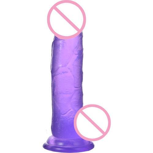 Big Size Fashion Jelly Realistic Dildo, 6.15 Inches Crystal Penis Suction Cup Penis Huge Dildo Cock Adult Sex Toys For Women