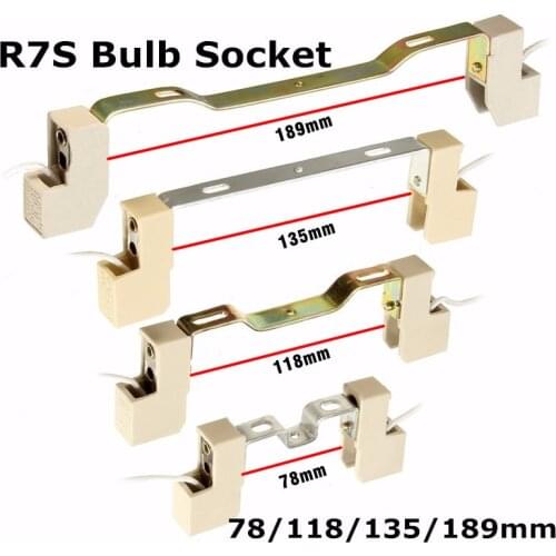 78/118/189mm R7S Flood Halogen Light Bulb Ceramic Lamp Base Holder Adapter Socket R7S Lampholders Stage Lights Holder X1 Pottery