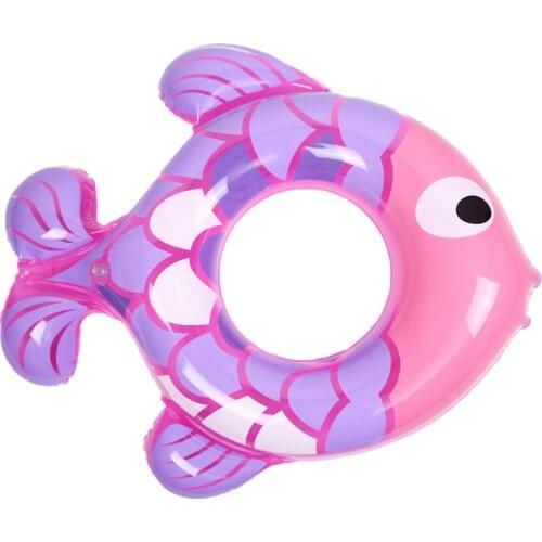 68*24cm Summer children swimming ring inflatable baby fish baby cute swimming ring padded floating ring baby underarm ring