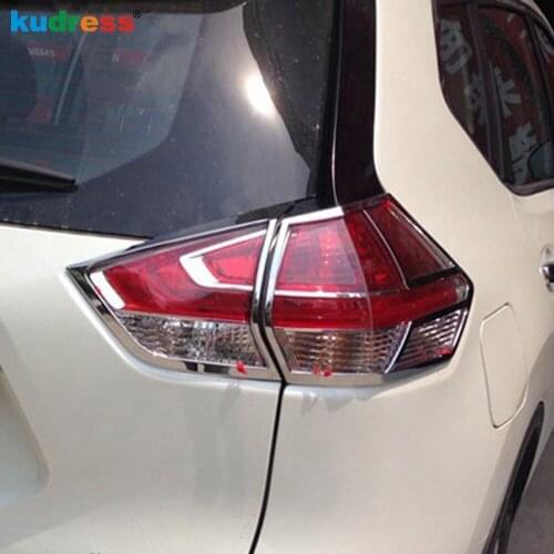 For Nissan X-Trail Rogue T32 2014 2015 2016 2017 Chrome ABS Rear Lamp Cover Tail Light trim Car Accessories Styling