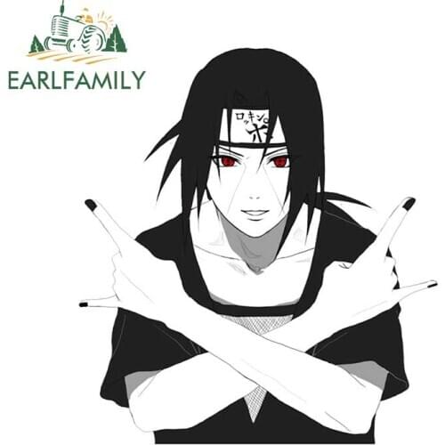 EARLFAMILY 13cm x 11.9cm for New 5 Design ITACHI Akatsuki Anime Car Stickers and Decals Vinyl Car Sticker Bumper Decoration