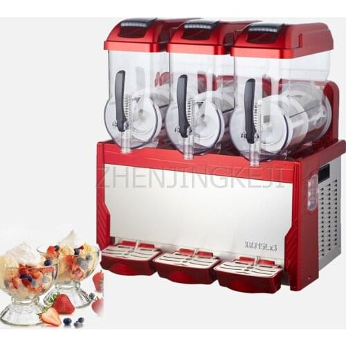 Electric Stainless Steel Snow Melting Machine Commercial Three-Cylinder Snow Mud Juice Smoothie Ice Melting Restaurant Equipment