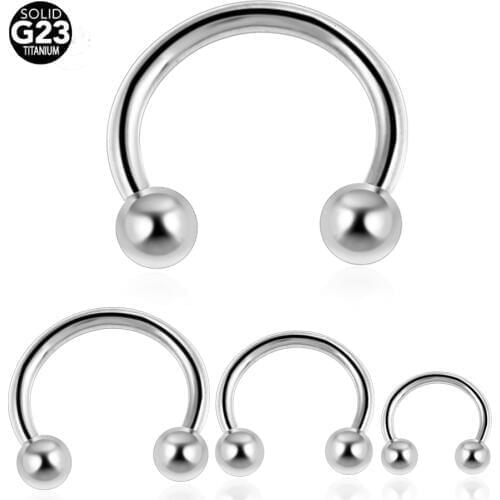 10PCS G23 Titanium Fake Nose Rings Piercings Horseshoe Nipple Rings BCR&CBR Eyebrow Piercings Earring Cartilage Tragus Jewelry