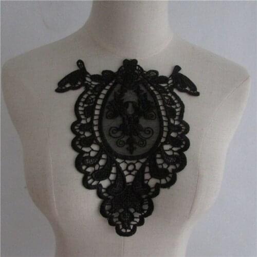 African lace fabric 2019 high quality hollow out Lace collar sewing Lace Application Embroidered Laces trim Dress Accessories