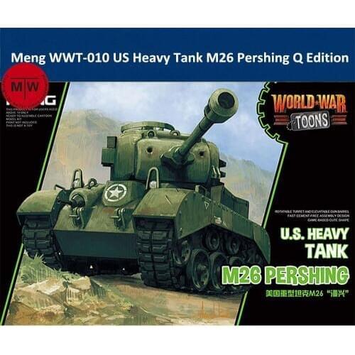 Meng WWT-010 US Heavy Tank M26 Pershing Q Edition Plastic Assembly Model Kit Cute