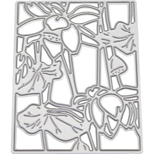 Flower Frame Metal Cutting Dies Stencil DIY Scrapbooking Album Stamp Paper Card Embossing Craft Decor