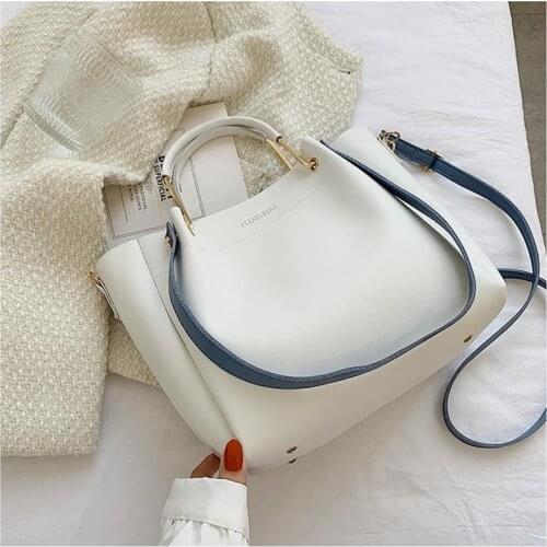 Fashion Retro Simple Large-capacity Messenger Bag Womens Single-Shoulder Multi-color Shoulder Strap bucket Bag Female Handbag