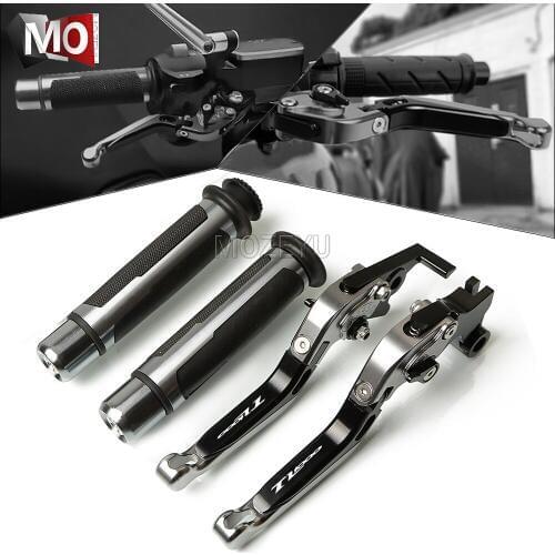 Motorcycle CNC Adjustable Folding Brake Clutch Levers Handlebar Hand Grips Set For Suzuki TL1000S TL1000 TL 1000 S 1997-2001