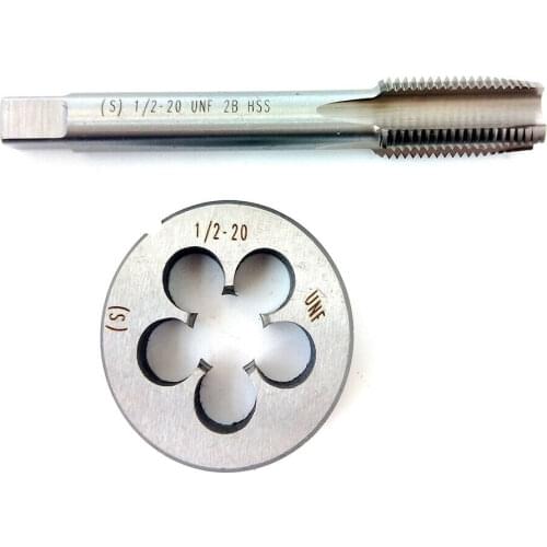 1pc 1/2-20 tap + 1pc 1/2-20 Die, Tap + Die UNF British US Made Right Hand