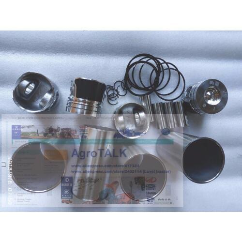 Set of pistons, piston rings, piston pins, and liners etc for one engine for Xinchai engine 495BT , part number