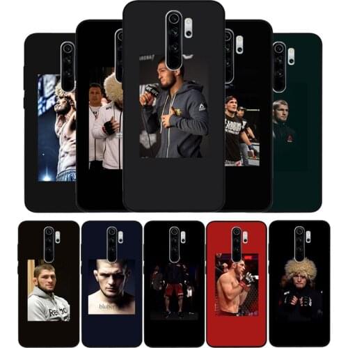 Nurmagomedov black Silicone Phone Case For Redmi note 8 7 Pro S 8T for redmi 9 7A Cover