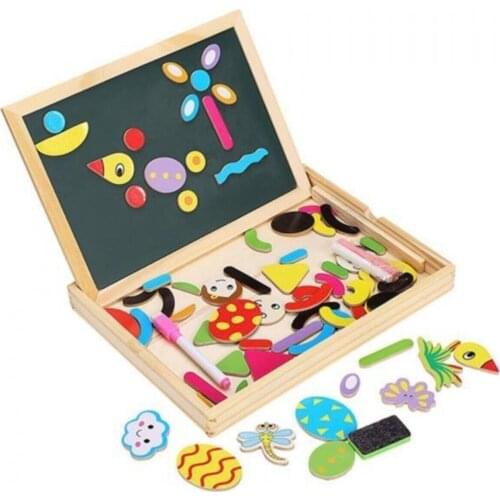Educational Magnet 30cm Double Sided Wooden Blackboard Set Toy