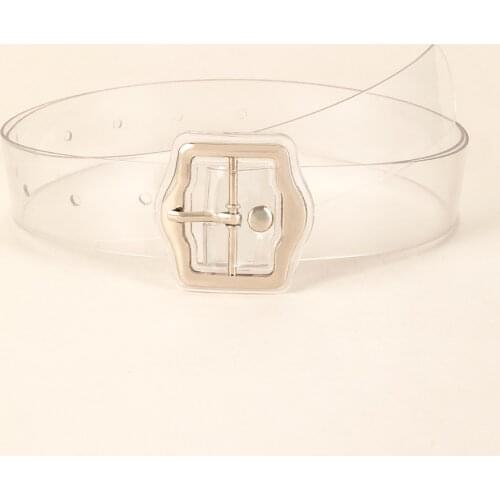 2021 Fashion Transparent Ladies Belt New Irregular Button Office 365 Designer Jeans HaraJuku Luxury Waist Adjust Belt Female