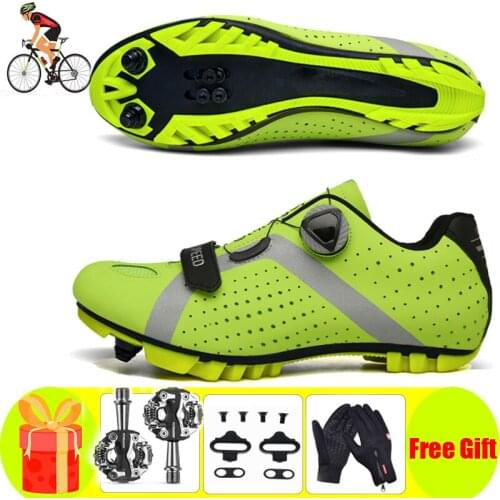 Mountain Bike Men Cycling Shoes Spd Pedals Cleats Gloves Women Sapatilha Ciclismo Mtb Self-Locking Bicicleta Carretera Sneakers