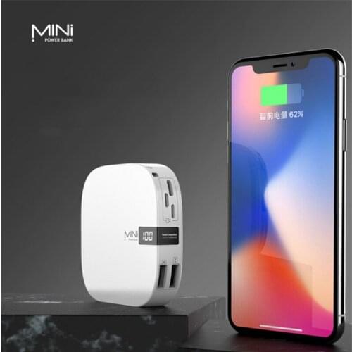 Mini Power Bank 10000mAh Portable Fast Charging Poverbank External Battery Charger Powerbank with Digital Display for Xiaomi Mi