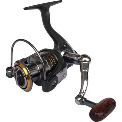 High Quality Metal Fishing Reel 11BB 1000 - 6000 Series Spinning Reel For Feeder Fishing Wood Handle Left/Right Handle Saltwater