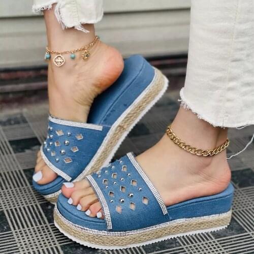 Zapatillas con lazo para mujer, muffins informales de playa, sandalias de plataforma para mujer, vestido de fiesta, sandalia