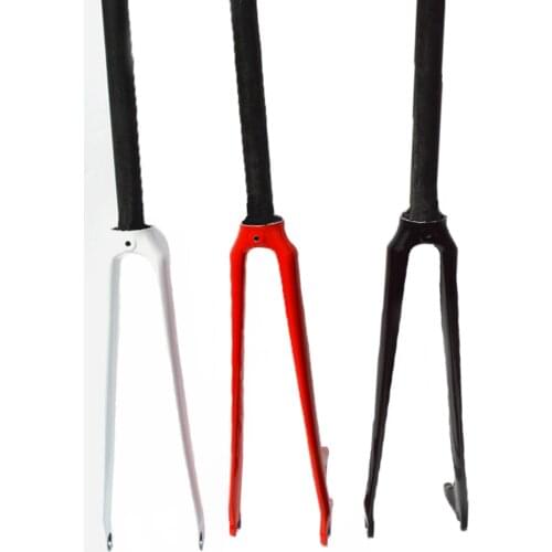 1 1/8'' Road Bicycle Carbon Fiber Fork Fit C and Disc Brake Hard Forks 700CC Road Bike Parts Glossy and Matte