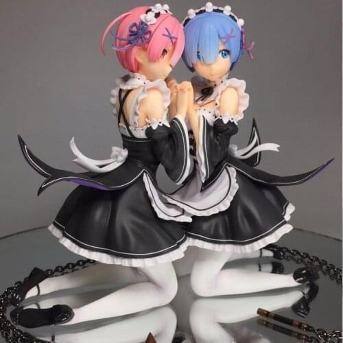 1/8 Re:Zero kara Hajimeru Isekai Seikatsu Ram Rem Unpainted GK Figure Unassambled Resin White Model Toy