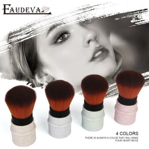 1pcs Portable Retractable Makeup Brush Face Foundation Powder Eyeshadow Large Loose Powder Blush with Lid Makeup Brush Tool