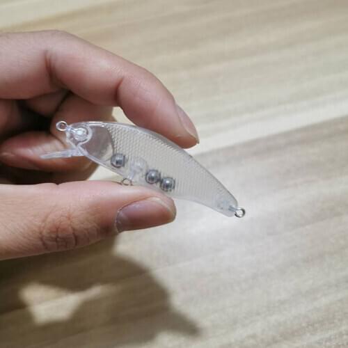 10PCS 5CM 3.7G/ 6CM 3.6G Blank Nude Baits Crank Pencil Minnow Bait Unpainted Lure Bodies Fishing Bait