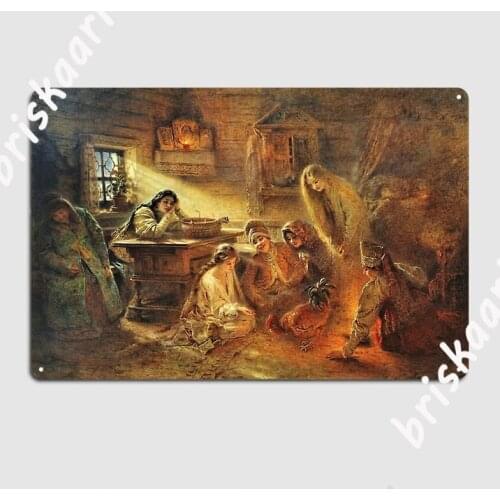 12 000pixel 500dpi Konstantin Makovsky Christmas Fortune Digital Remastered Edition Metal Sign Garage Decoration