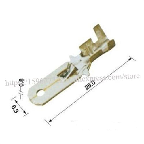 200PCS terminal car male female Connector cable Terminal jacket auto socket Connector automotive plug DJ611-6.3B