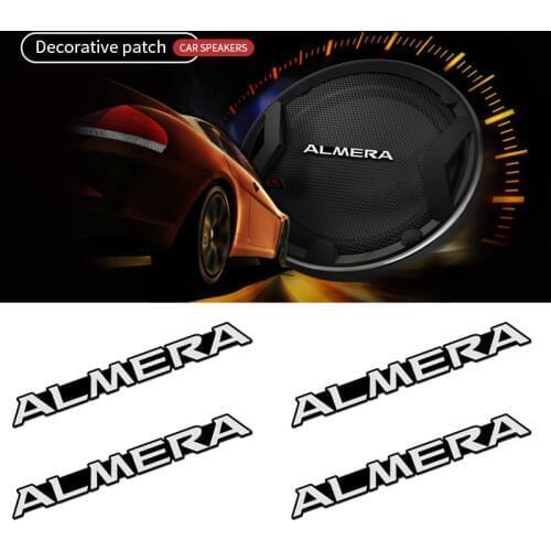 4pcs car audio decorate 3D Aluminum Badge Emblem Sticker For Nissan Almera G15 N16 Car-Styling Accessories