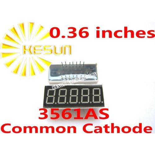 50PCS x 0.36 inch Red Blue Jade Green 5 Digital Tube 3561AS 3561BS 3561AB 3561BB 3561AGG 3561BGG LED Display Module Light Beads