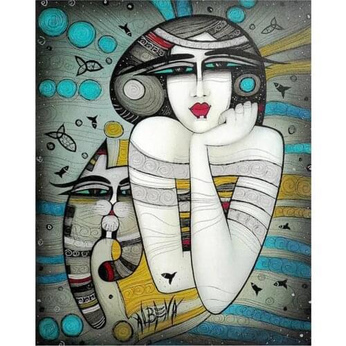 5D DIY Full Round/Square Diamond Painting Abstract Sexy Woman Cross Stitch 3D Embroidery Rhinestone Mosaic Home Decor Gift Y1588