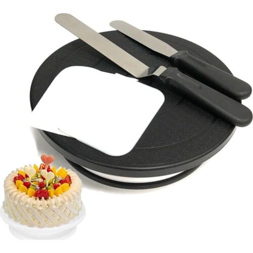 6Pcs/set Rotating Anti-slip Cake Turntable Plastic Cake Stand Rotary Table Homemade DIY Kitchen Pastry Baking Tools