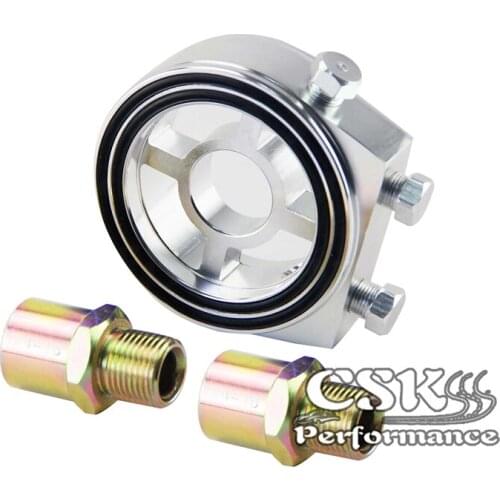 Oil Filter Block Adaptor Sandwich Plate For Pressure Temperature Sensor Gauge M20x1.5 and 3/4UNF16 Blue/Gold/Purple/Red/Silver