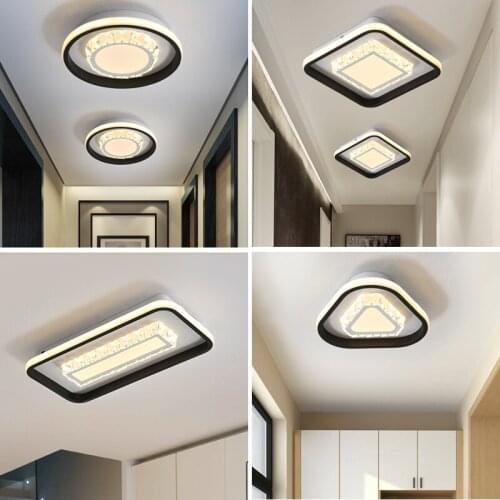 Acrylic Crystal New Modern LED Ceiling Lights Indoor Lighting Study Room Bedroom Corridor Aisle Fixtures Home Iron Aluminum Lamp