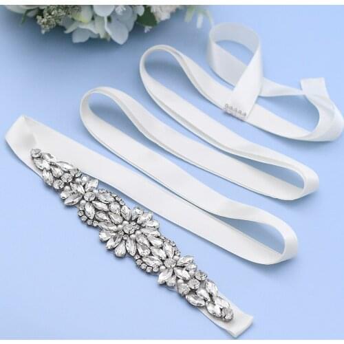 ZMS407 Style Korea Bride Accessories Wedding Belts Girl Prom Evening Dresses Decoration Bridesmaid Dress Sash Multicolor Ribbons