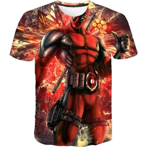 Deadpool Graphic T Shirts Tee Men Clothing Camisetas Tops Ropa Hombre Streetwear Camisa Masculina Koszulki Chemise Homme