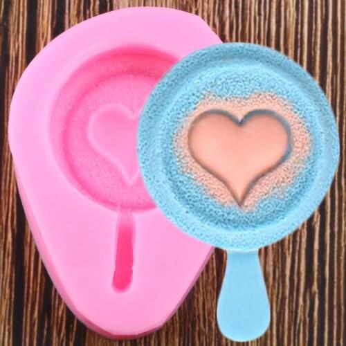 Lollipop Candy Mold Ice Cream Popsicle Silicone Molds DIY Baby Birthday Fondant Cake Decorating Tools Chocolate Gumpaste Moulds
