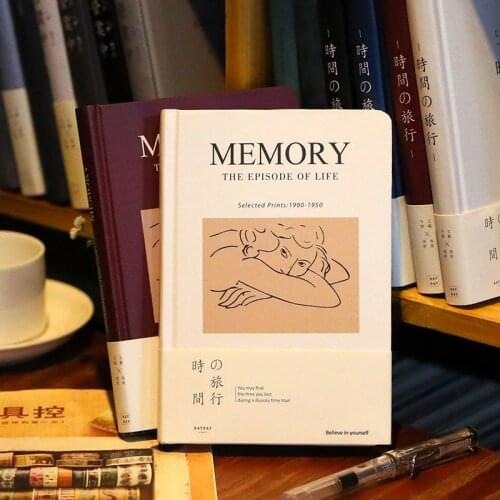 Art Retro Series Hardcover Multifunctional inner page Japanese Notebook Blank Line Grid Dotted Notepad Agenda Stationery Journal