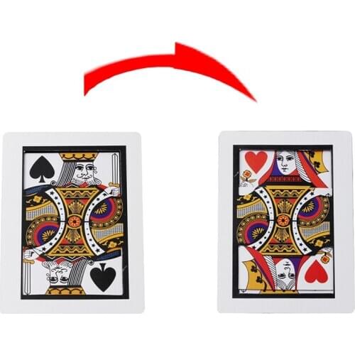 Mini Small Q To Card (Q, K) (6.3*8.7cm) - Magic Trick Card Magic Props Accessories Close Up Magic