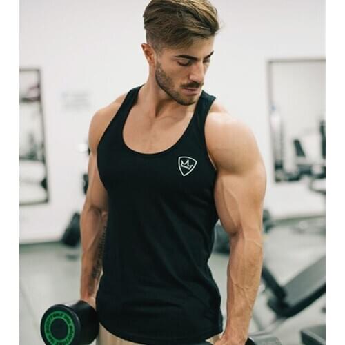 Bodybuilding Men Summer Fitness Tank Top fashion men clothing slim breathable sleeveless shirts Fashion Singlets Cotton Clothing